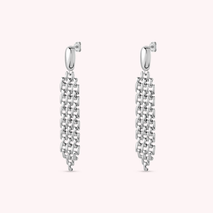 Boucles d'oreilles pendantes MINUIT - Argenté - Boucles d'oreilles  | Agatha