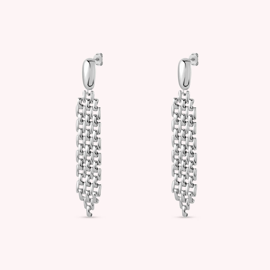 Boucles d'oreilles pendantes MINUIT - Argenté - Boucles d'oreilles  | Agatha