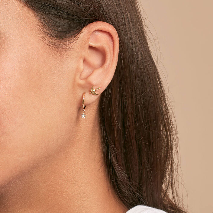 Piercing créole CRIOSTAR - Cristal / Doré - Piercings  | Agatha