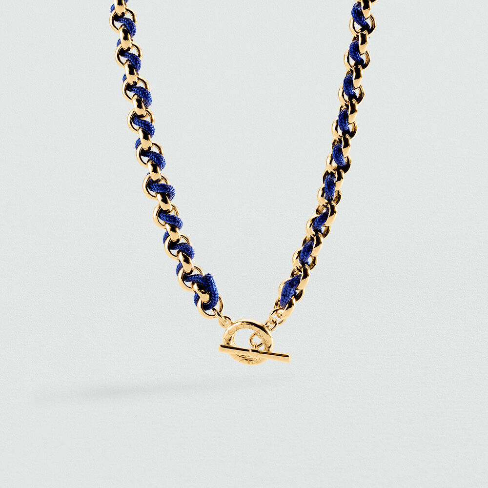 Collier ras du cou GAMBETTA - Marine / Dor&eacute;