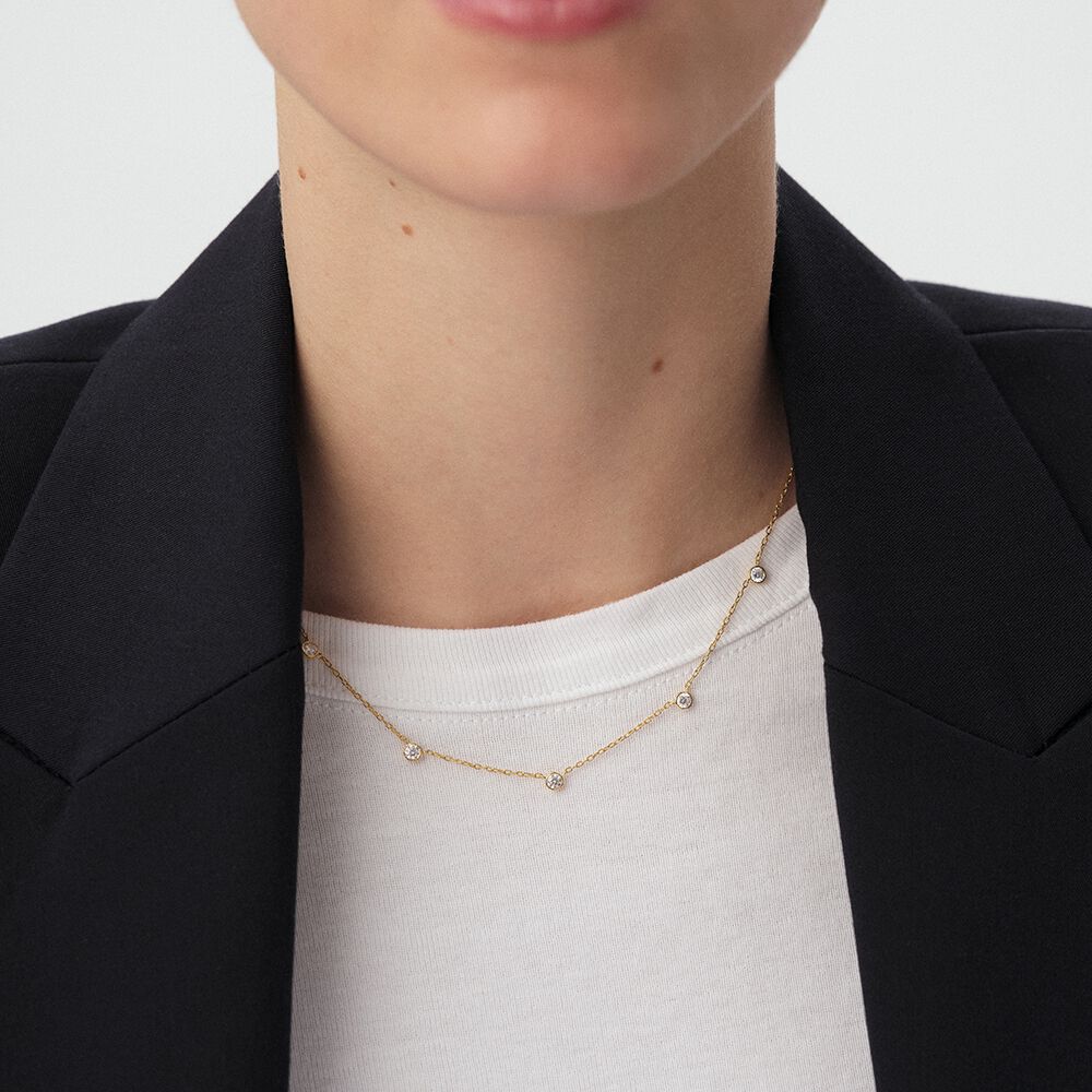 Collier ras du cou BRILLANT - Cristal / Doré - Colliers fantaisie  | Agatha