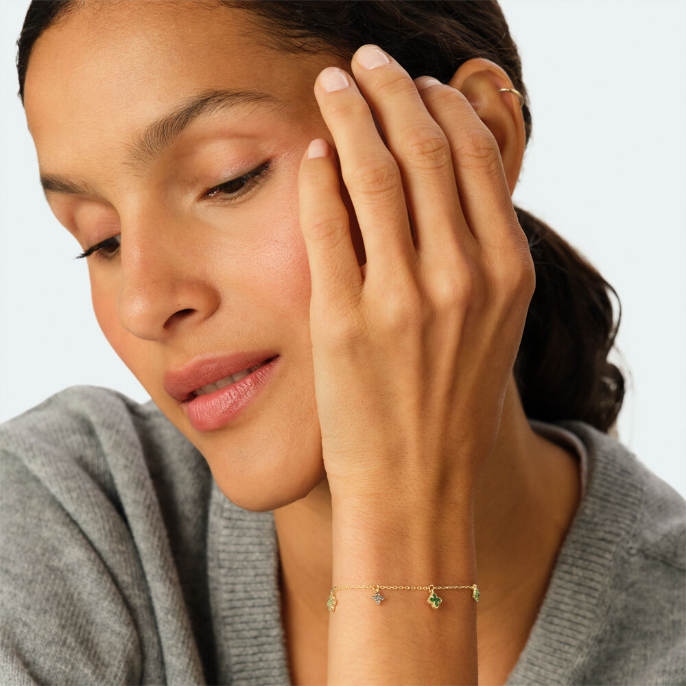 Bracelet souple BELOVED - Vert / Dor&eacute; - Bracelets souples  | Agatha