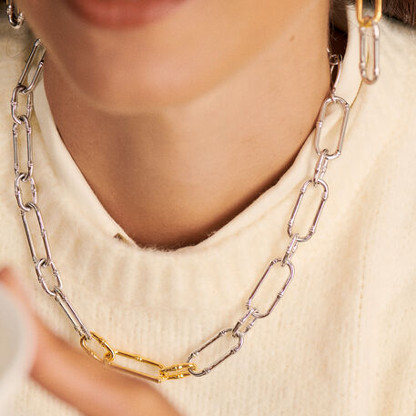 Collier mi-long BAMBOO - Argenté / Doré - Colliers  | Agatha