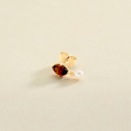 Piercing puce PRECIEUX - Oeil de tigre - Piercings  | Agatha