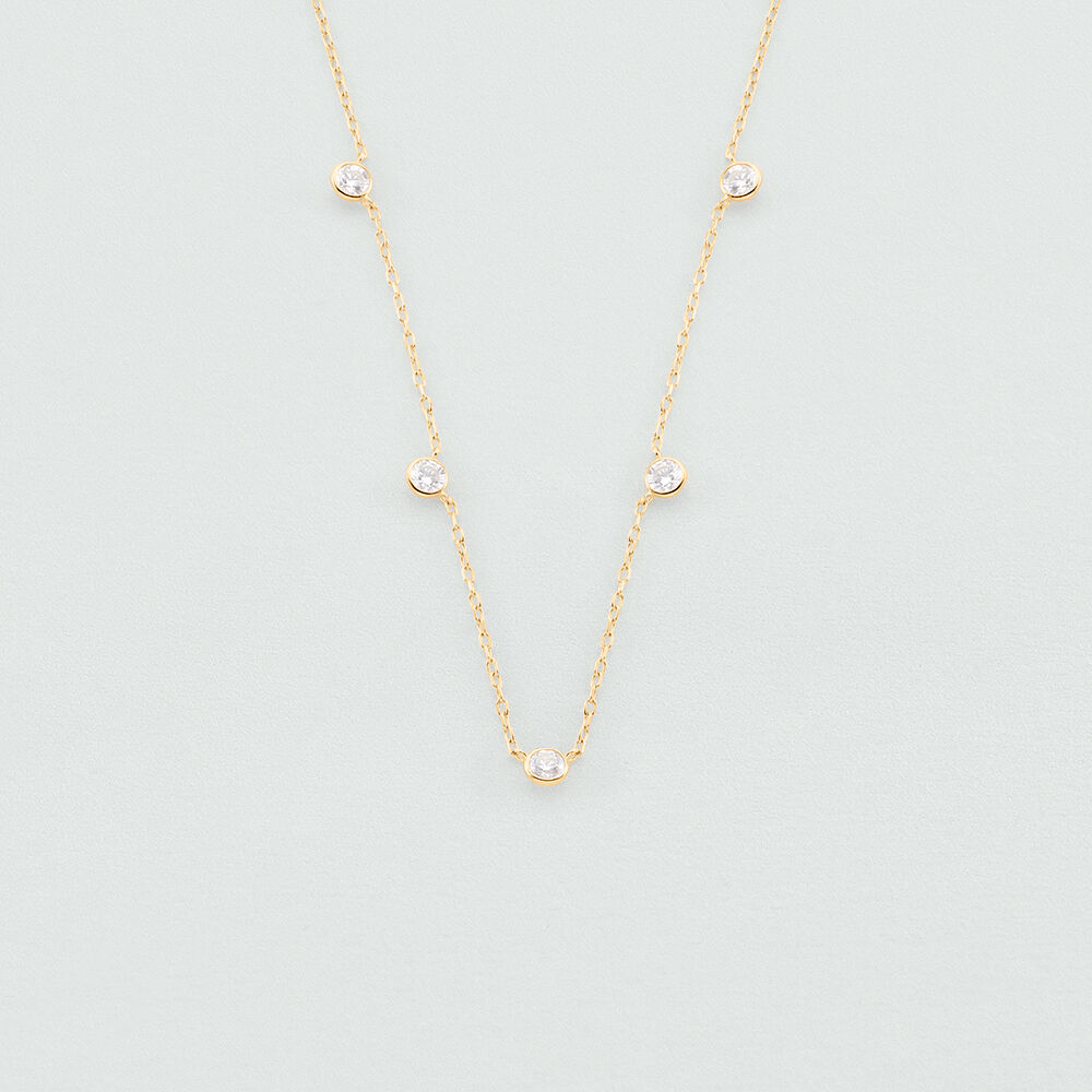 Collier ras du cou BRILLANT - Cristal / Doré - Colliers fantaisie  | Agatha