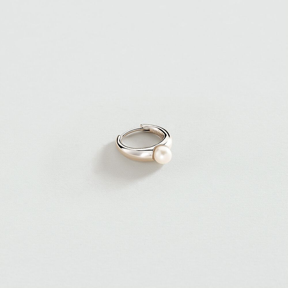 Piercing créole LISA - Perle / Argenté - Piercings  | Agatha