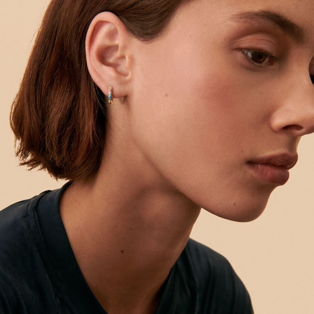 Piercing créole SIENNA - Multicolore / Doré - Piercings  | Agatha