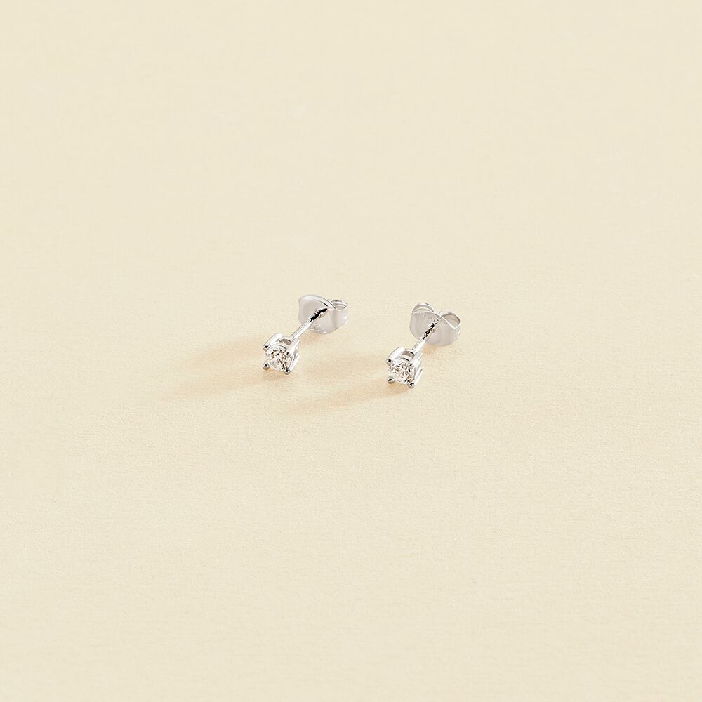 Boucles d'oreilles puces SOL - Cristal / Argenté - Boucles d'oreilles puces  | Agatha
