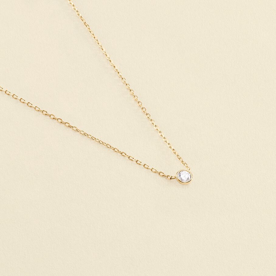 Collier ras du cou BRILLANT - Cristal / Doré