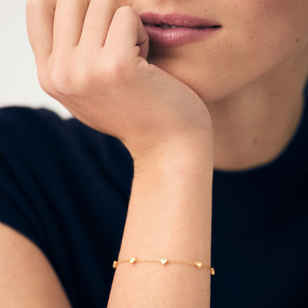 Bracelet souple ADOREE - Cristal / Doré - Bracelets fantaisie  | Agatha