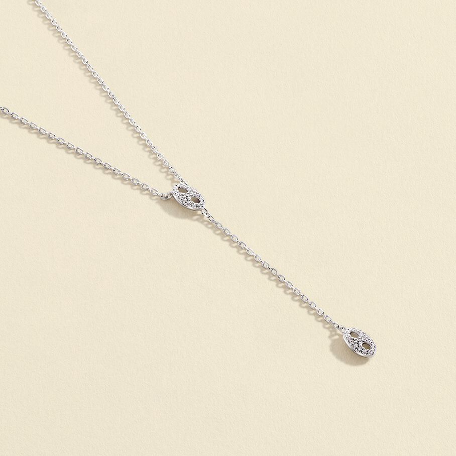 Collier mi-long ETREINTE - Cristal / Argenté - Colliers  | Agatha