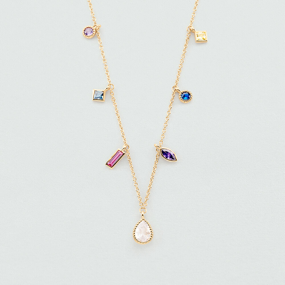 Collier ras du cou RAINBOW - Multicolore / Doré - Colliers fantaisie  | Agatha