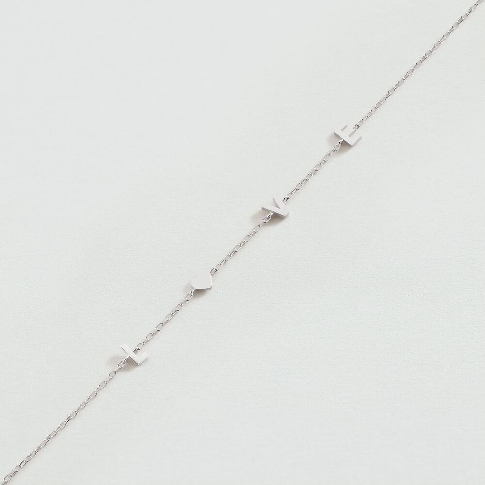 Bracelet souple WITH LOVE - Argenté - Bracelets fantaisie  | Agatha