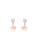 Boucles d'oreilles pendantes BARBARA - Cristal / Rose - Boucles d'oreilles  | Agatha