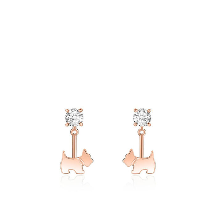 Boucles d'oreilles pendantes BARBARA - Cristal / Rose - Boucles d'oreilles  | Agatha