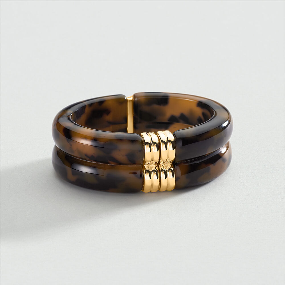 Manchette PALAIS ROYAL - Ecaille / Dor&eacute; - Manchettes  | Agatha