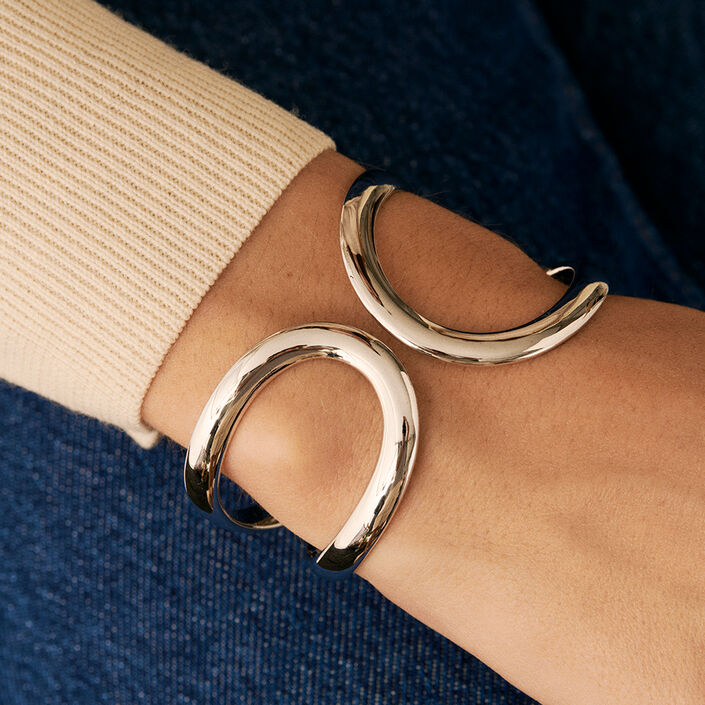 Manchette LINES - Argenté - Bracelets  | Agatha