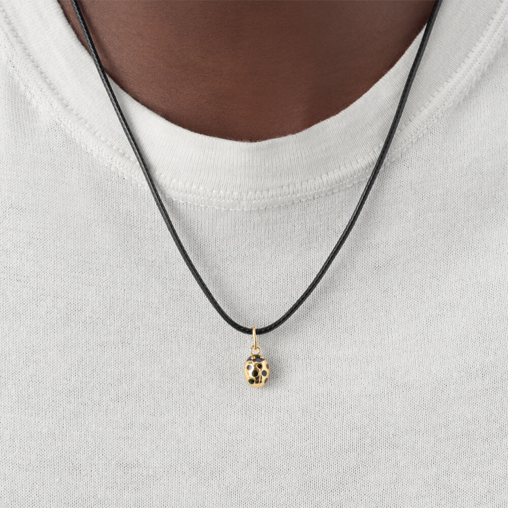 Pendentif COCCINELLE - Noir / Dor&eacute; - Nouveaut&eacute;s  | Agatha