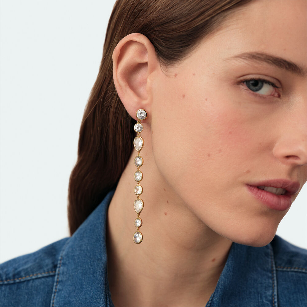 Boucles d'oreilles clips CANDY - Cristal / Dor&eacute; - Boucles d'oreilles clips  | Agatha