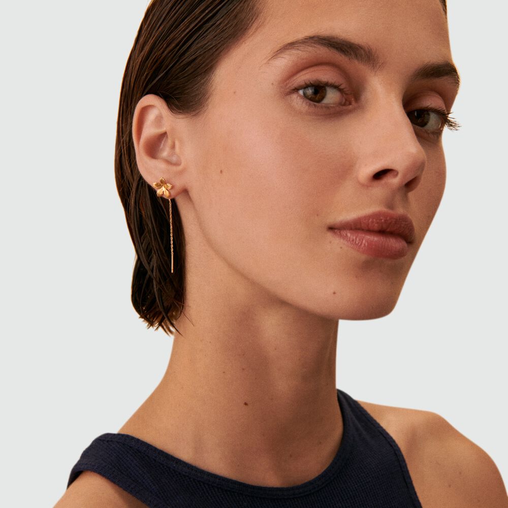 Piercing puce BLOOMY - Doré - Bijoux sans pierre  | Agatha