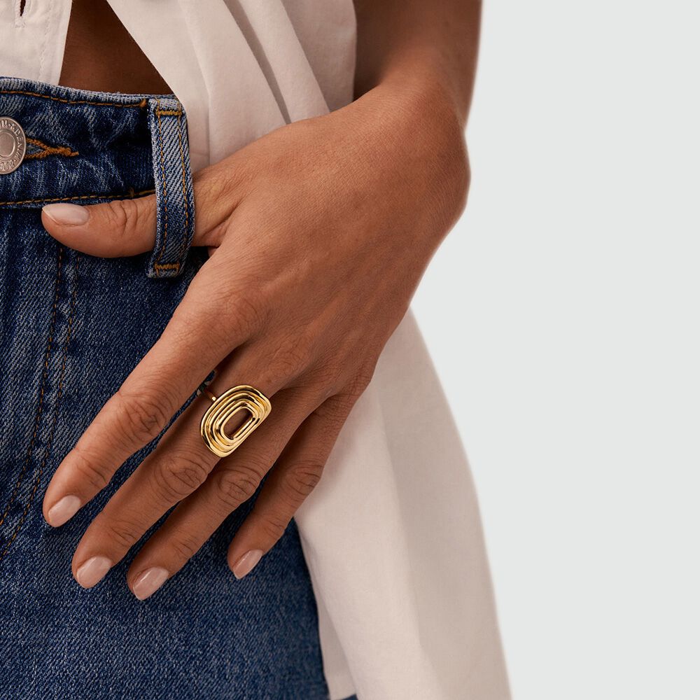 Bague large SOUL - Doré - Outlet  | Agatha