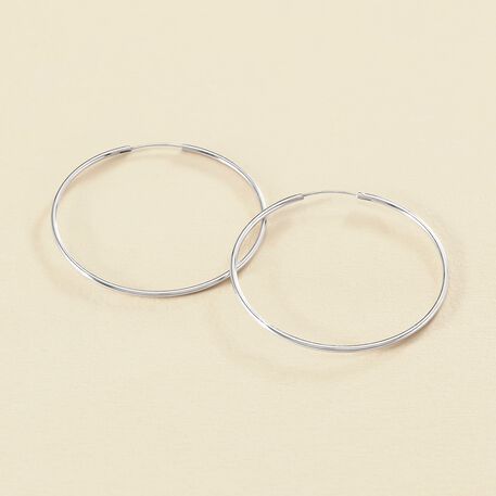 Créoles CREOLA - Argenté - Boucles d'oreilles  | Agatha