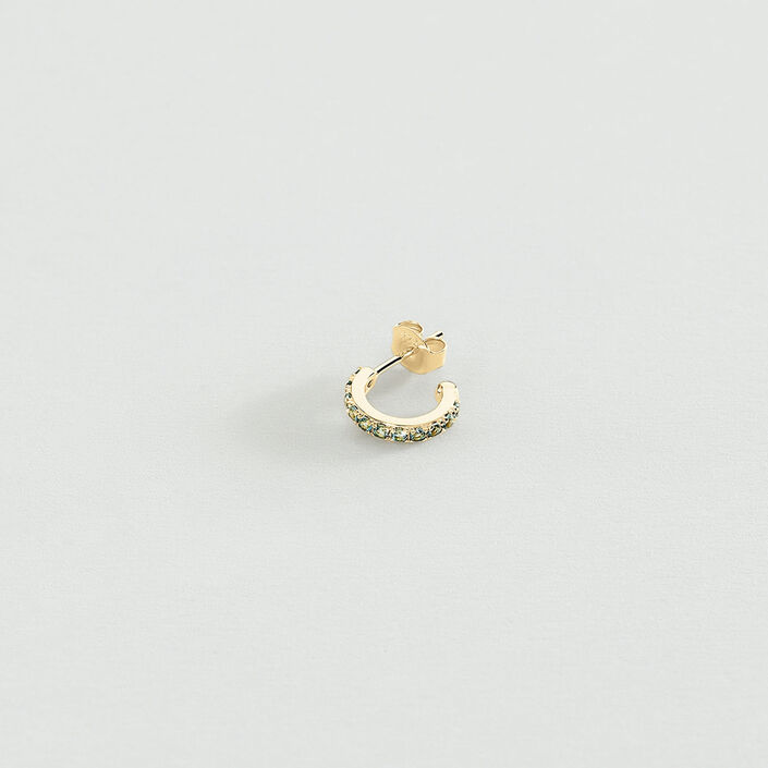 Piercing créole PAVA - Turquoise / Doré - Piercings  | Agatha