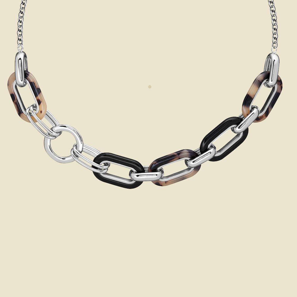 Collier ras du cou BOUCLE - Noir / Argenté - Outlet  | Agatha