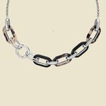 Collier ras du cou BOUCLE - Noir / Argenté - Outlet  | Agatha