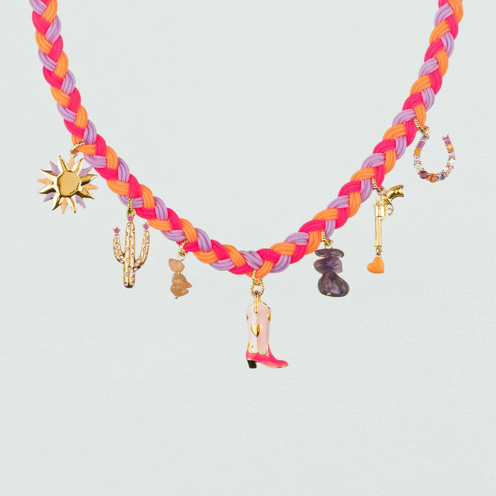 Collier ras du cou RODEO - Multicolore / Doré - Outlet  | Agatha
