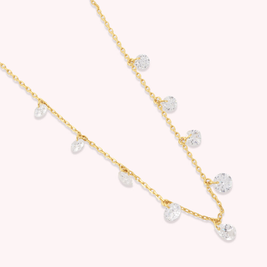 Collier ras du cou PETILLE - Cristal / Doré - Colliers  | Agatha