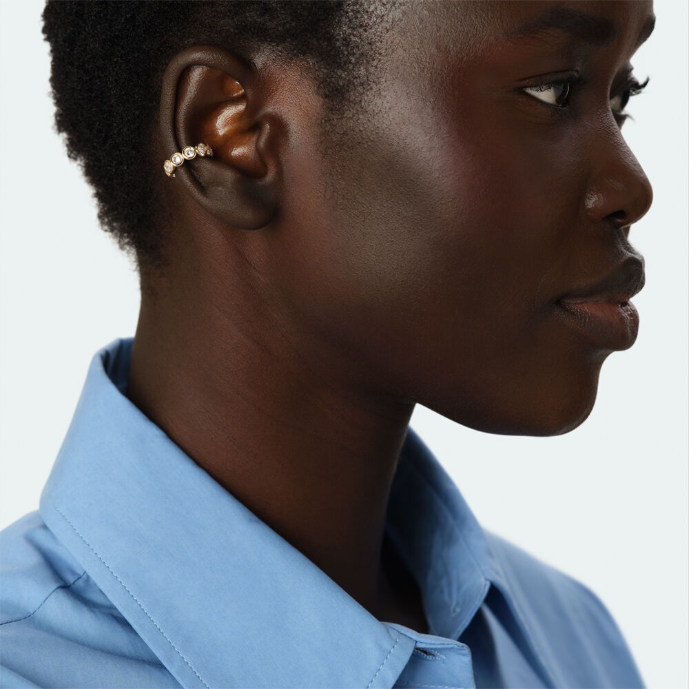 Earcuff SAINT GERMAIN - Cristal / Dor&eacute; - Boucles d'oreilles  | Agatha