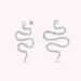 Boucles d'oreilles pendantes SNAKY - Cristal / Argenté - Boucles d'oreilles  | Agatha