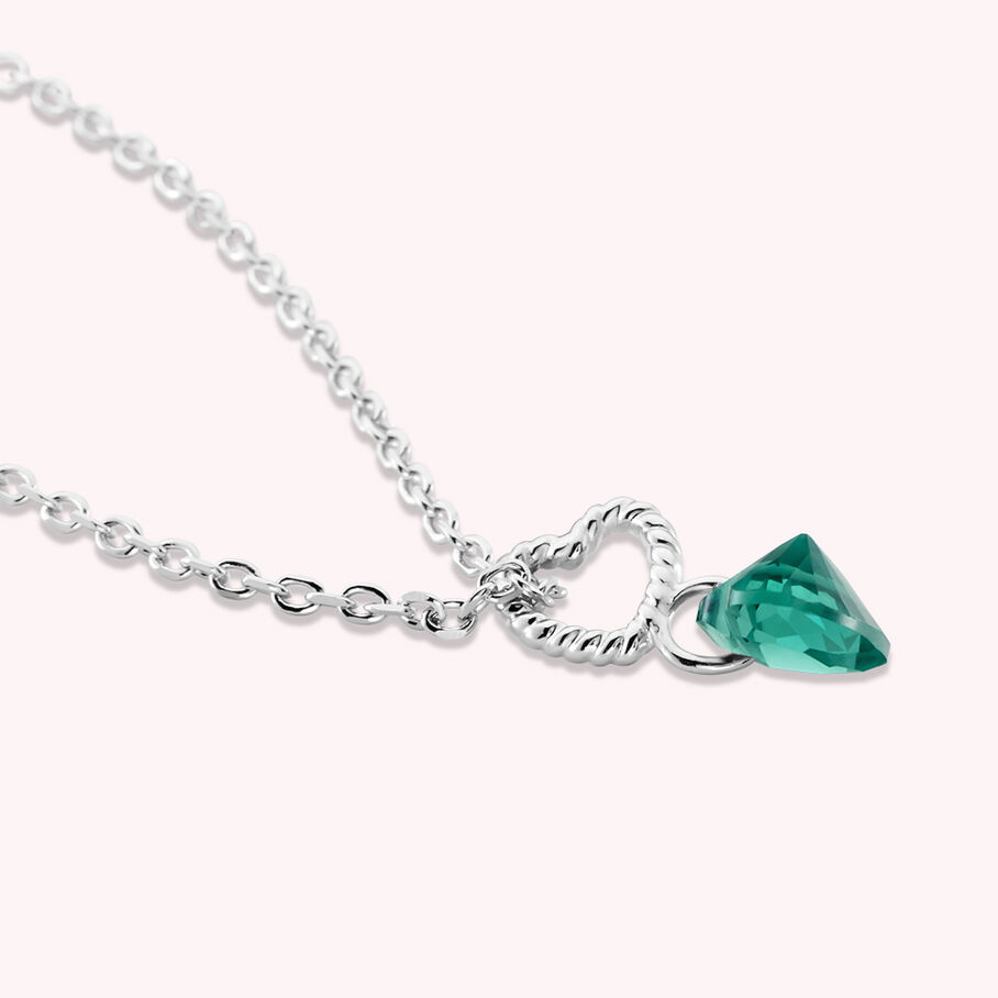 Collier ras du cou BEGUIN - Vert / Argenté - Colliers  | Agatha
