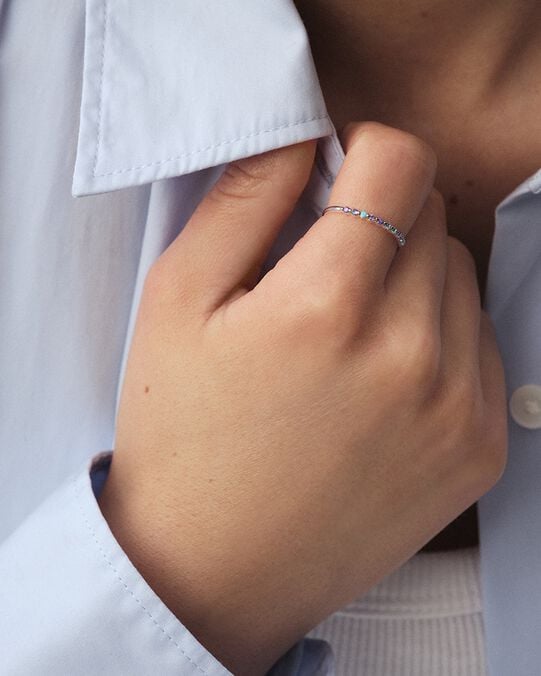 Bague fine BELOVED - Multicolore / Argenté - Bagues avec pierre  | Agatha Bague fine BELOVED - Multicolore / Argenté - Bagues avec pierre  | Agatha