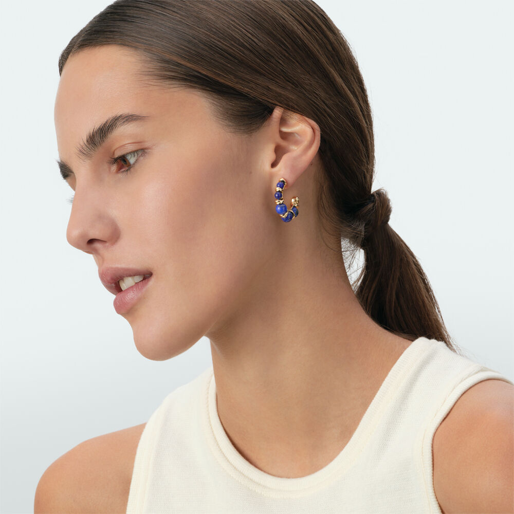 Cr&eacute;oles RAMATUELLE - Bleu / Dor&eacute; - Cr&eacute;oles  | Agatha