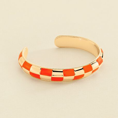 Jonc BRIGITTE - Orange / Doré - Bracelets  | Agatha