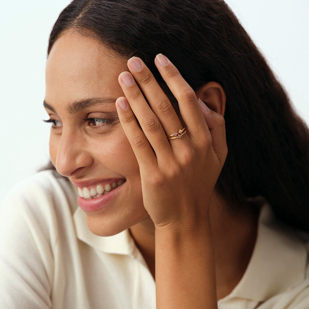 Bague fine BELOVED - Rose / Dor&eacute; - Bagues fines  | Agatha