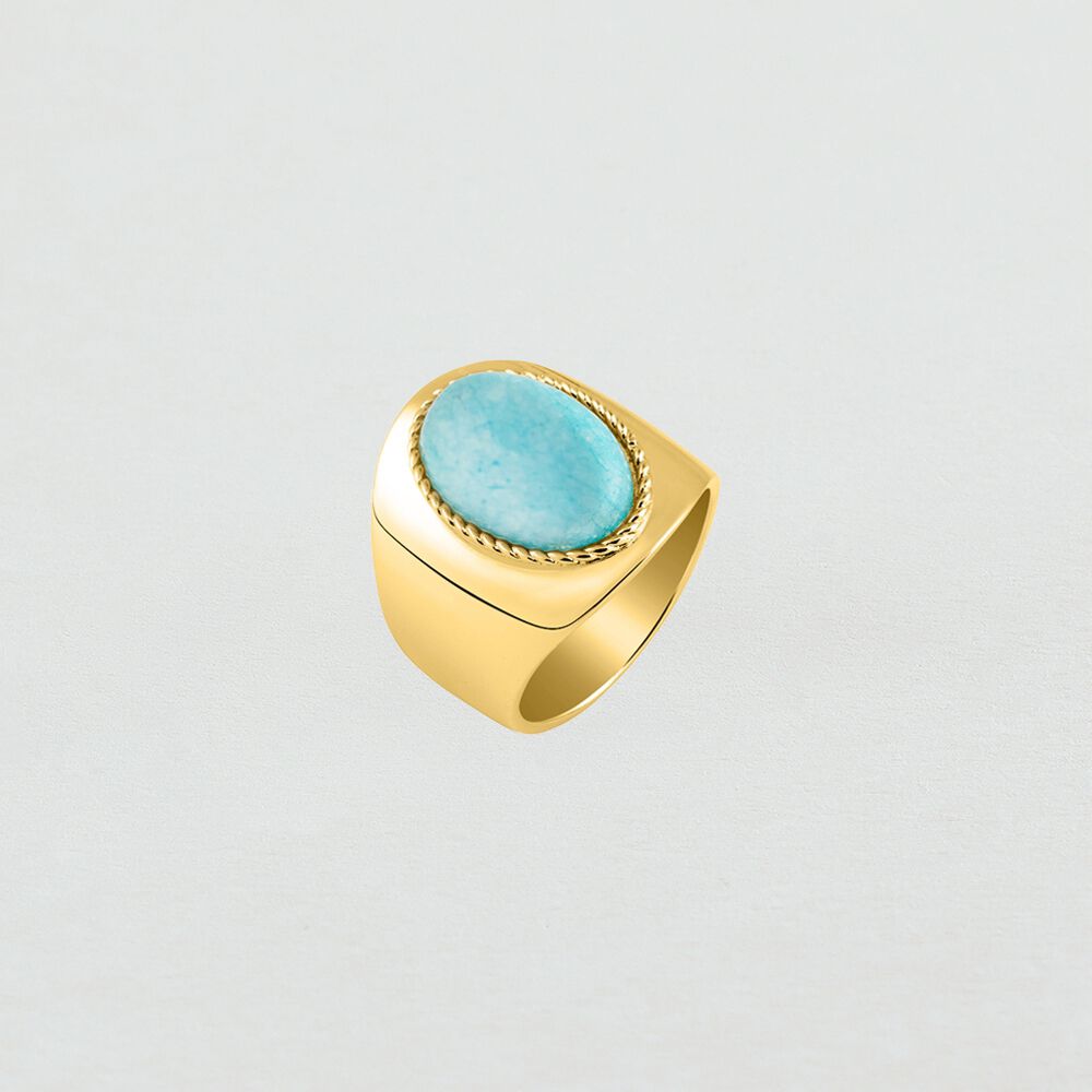 Bague large ALOHA - Amazonite - Bagues larges  | Agatha