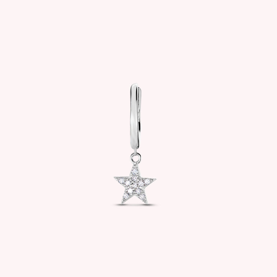 Piercing créole ESTRE - Cristal / Argenté - Piercings  | Agatha