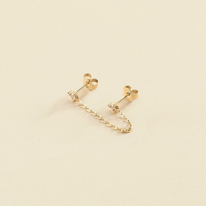 Piercing puce BONISIMO - Cristal / Doré - Piercings  | Agatha