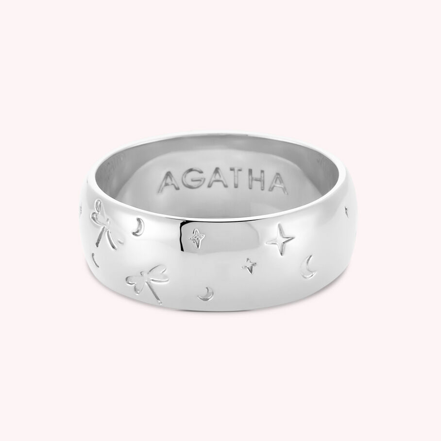 Bague large FLY - Argenté - Bagues  | Agatha