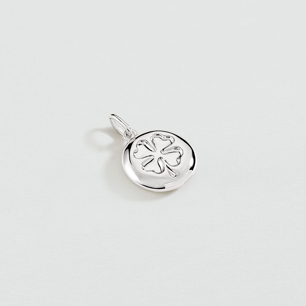 Pendentif MEDAILLON TRÈFLE - Argenté - Tous les Talismans  | Agatha