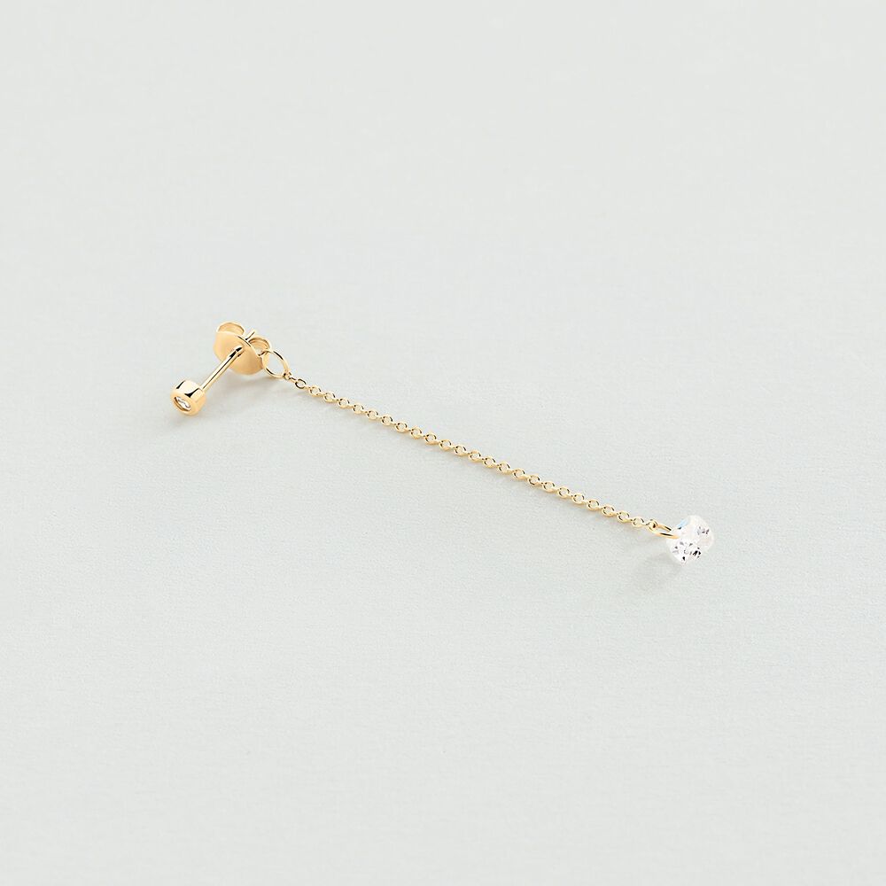 Piercing puce PERCEE - Cristal / Doré - Piercings  | Agatha