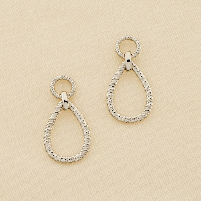 Boucles d'oreilles pendantes HARMONIE - Argenté - Boucles d'oreilles  | Agatha