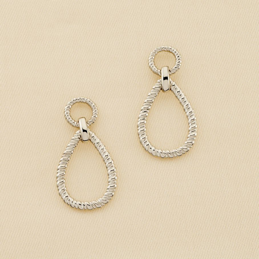 Boucles d'oreilles pendantes HARMONIE - Argenté - Boucles d'oreilles  | Agatha