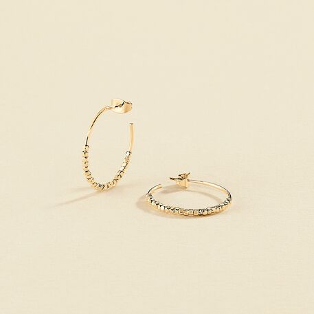 Créoles GOLDEN - Doré - Boucles d'oreilles  | Agatha