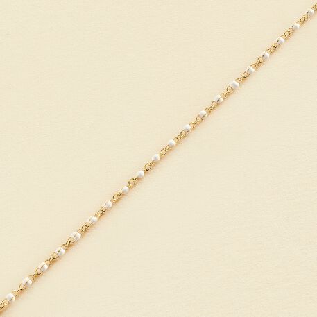 Bracelet souple SMARTY - Blanc / Doré - Bracelets  | Agatha