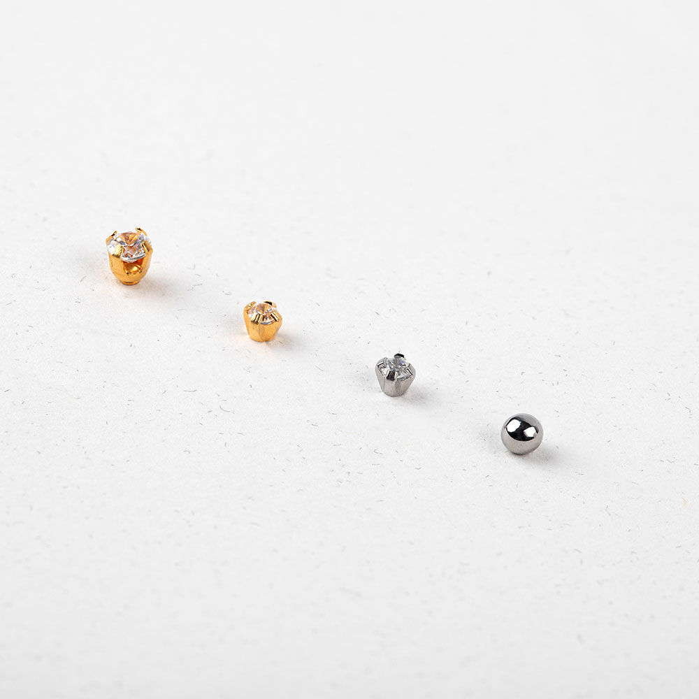 Piercing puce MINPERLE - Perle / Argent&eacute; - Piercings  | Agatha