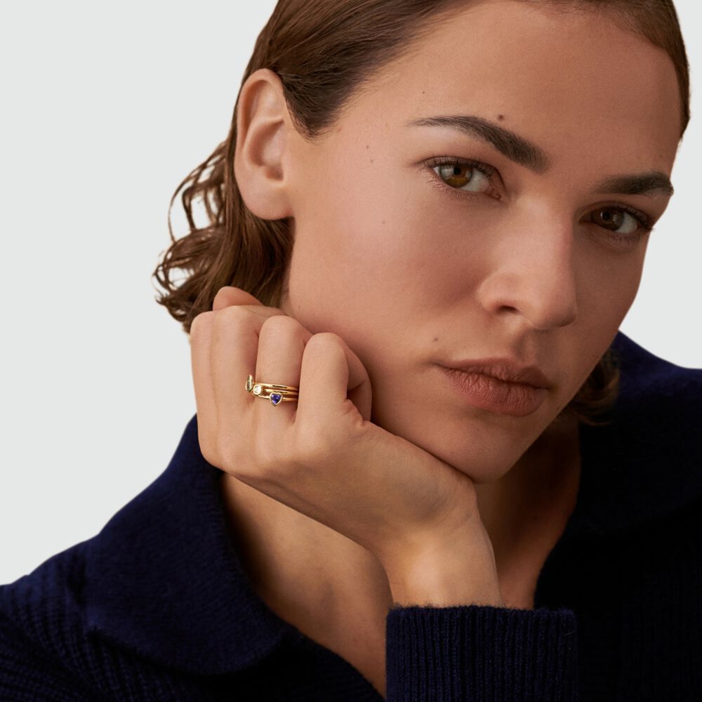 Bague fine CANDY - Multicolore / Dor&eacute; - Bagues avec pierre  | Agatha